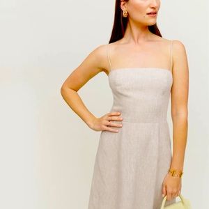 Reformation-Christen dress in oatmeal. Size 6. Like new